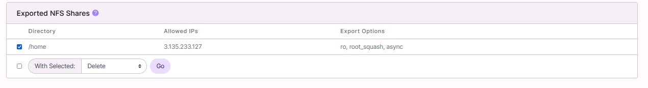 NFS exports