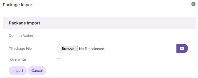 reseller package import form