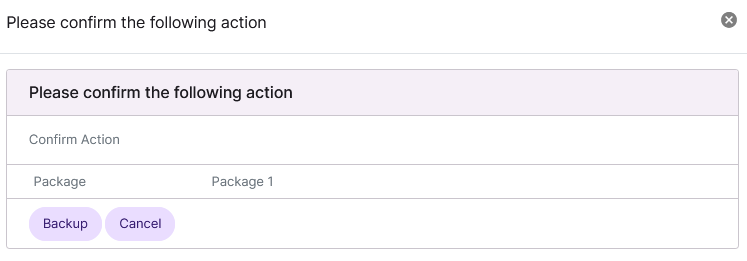 backup confirmation form