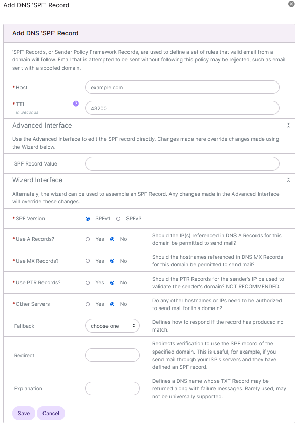 spf record add form