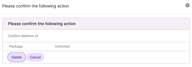 delete confirmation