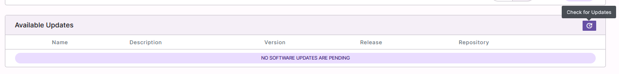check update button