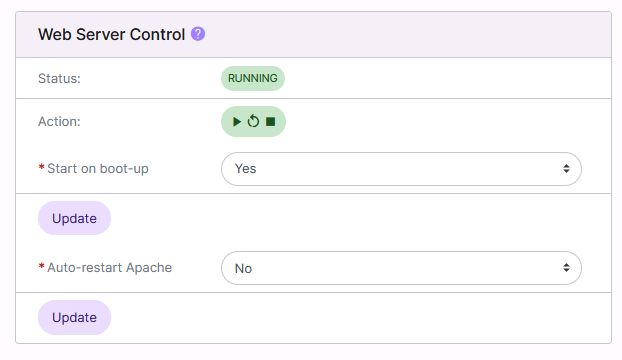 webserver status