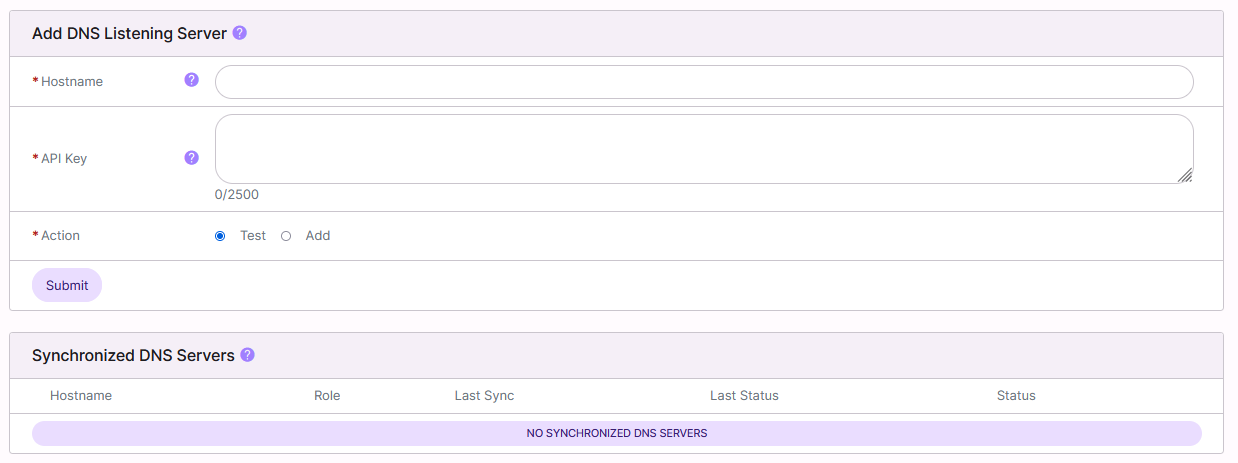 dns sync page