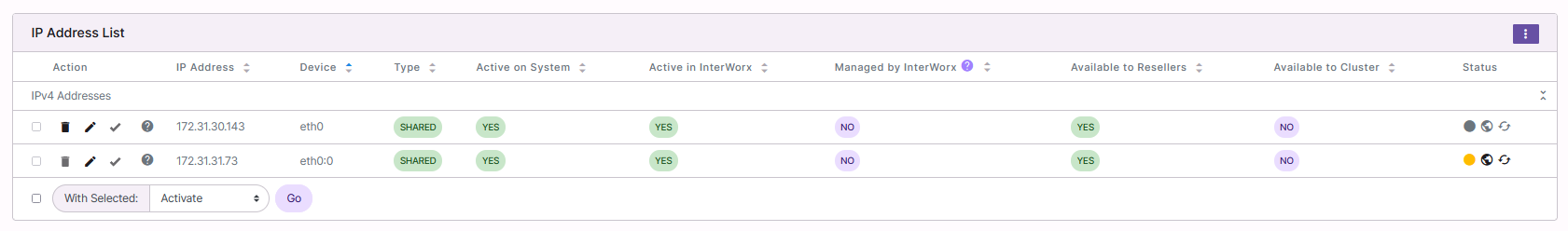 system ip page