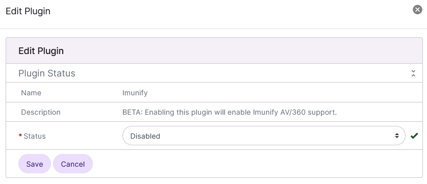 imunify edit plugin form