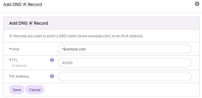 add a record form