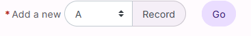 add new a record button