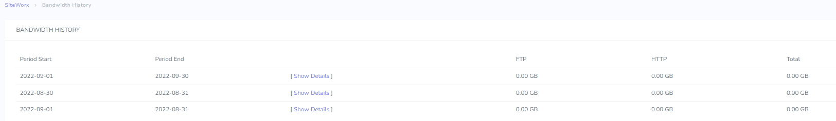 bandwidth page