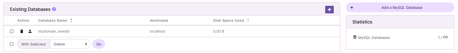 database page