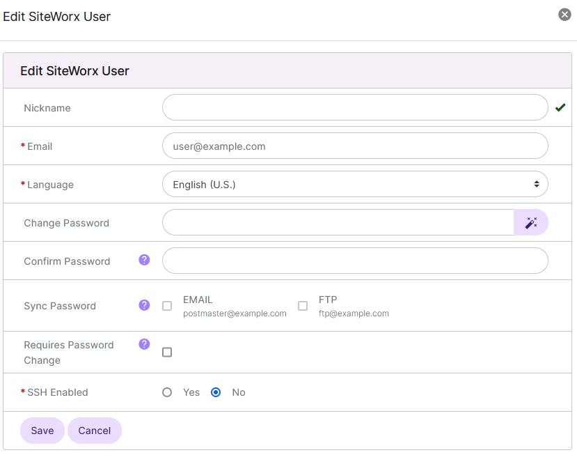edit siteworx users