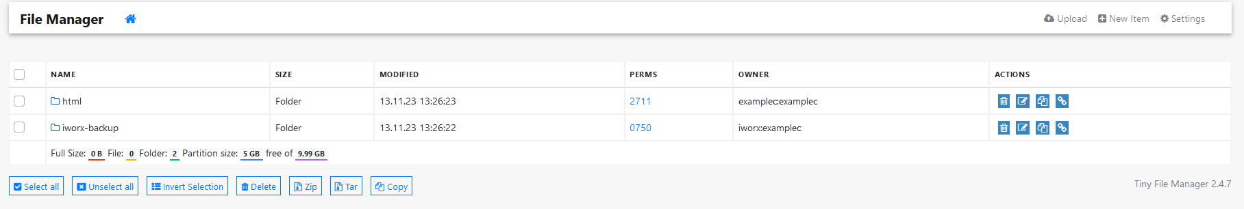 directory list