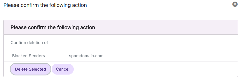 confirmation form