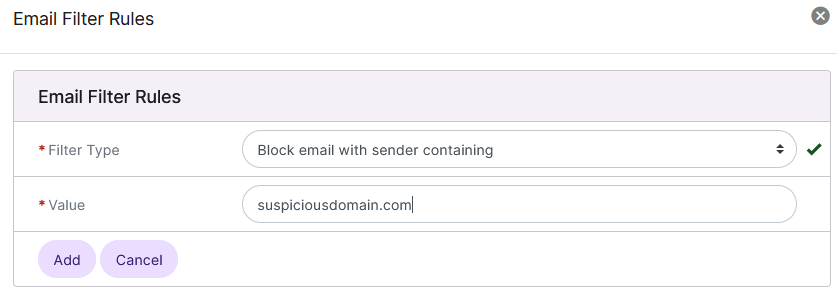 add filter form