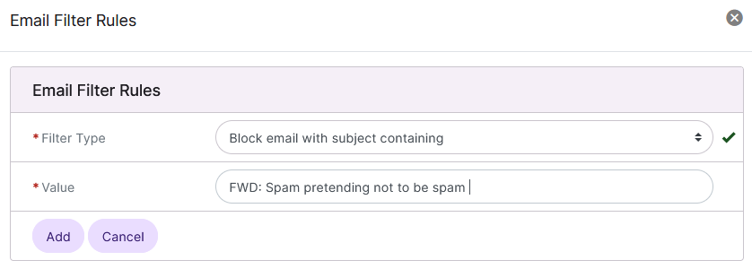 add filter form