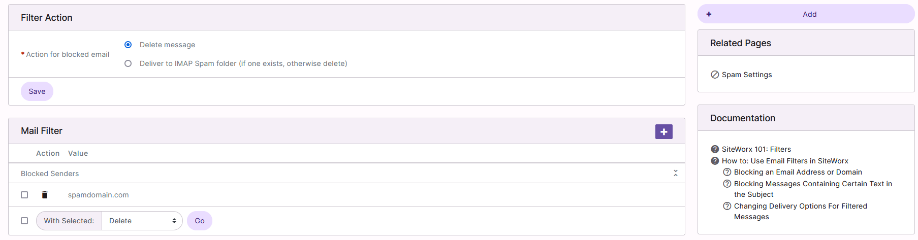 filter page