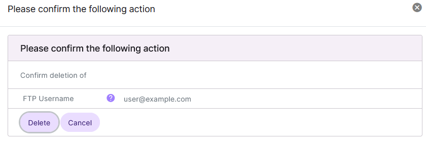 ftp delete form