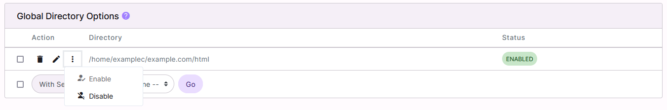disable dropdown
