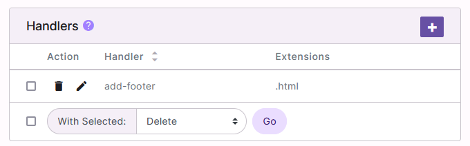 handler option