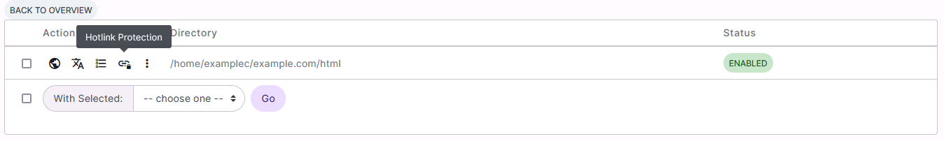 hotlink options