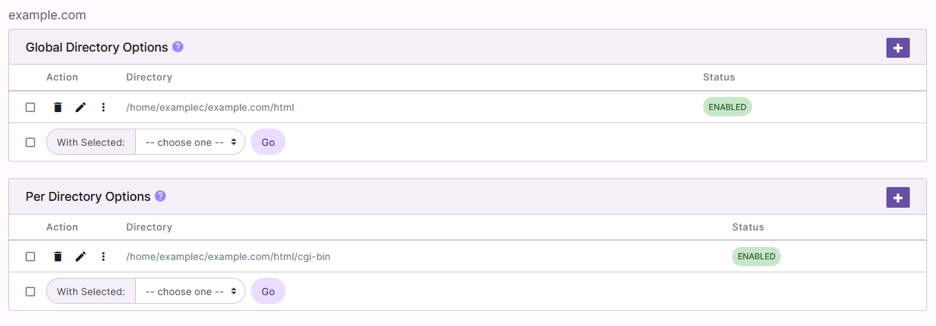 htaccess page