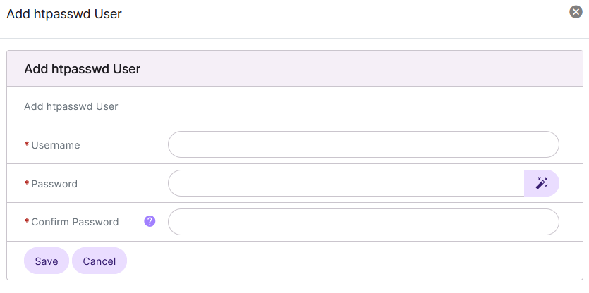 htpasswd user form