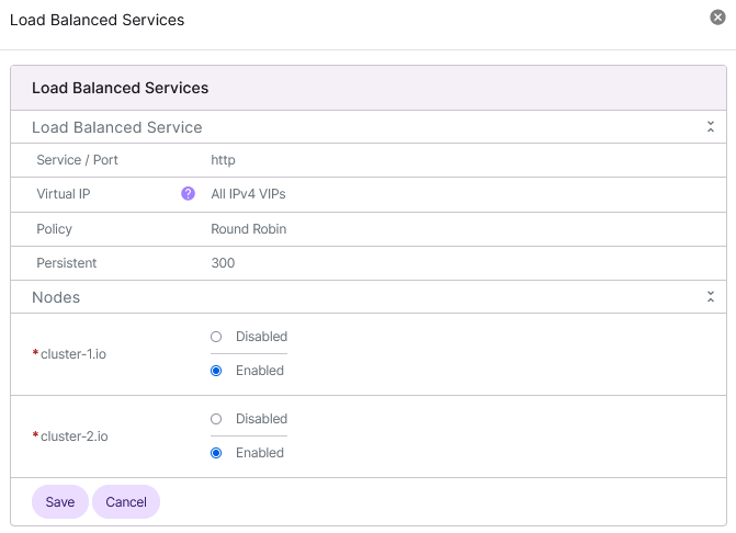 load balance confirm form