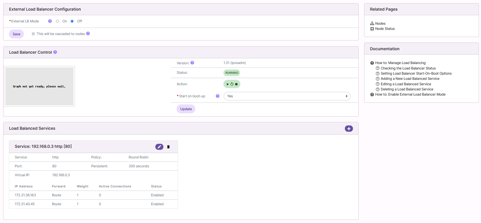 load balance page