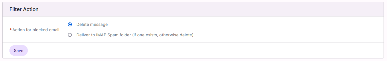 filter options