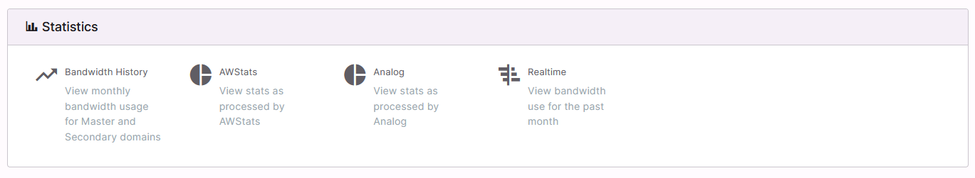 stats home page
