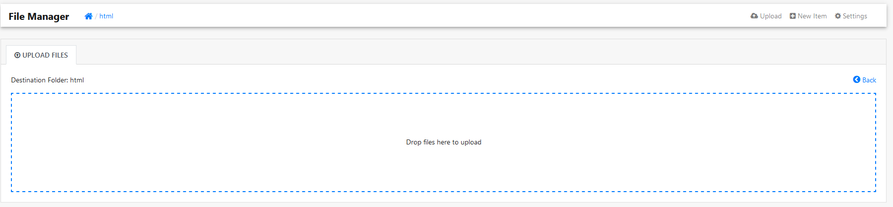 upload page