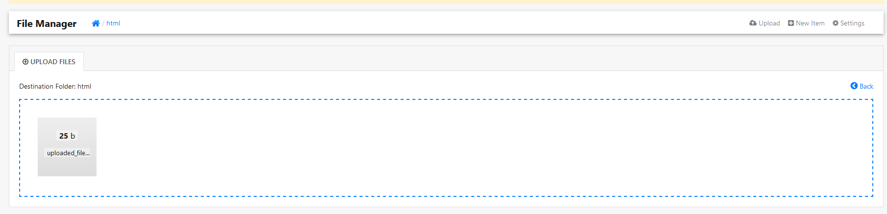 uploaded file
