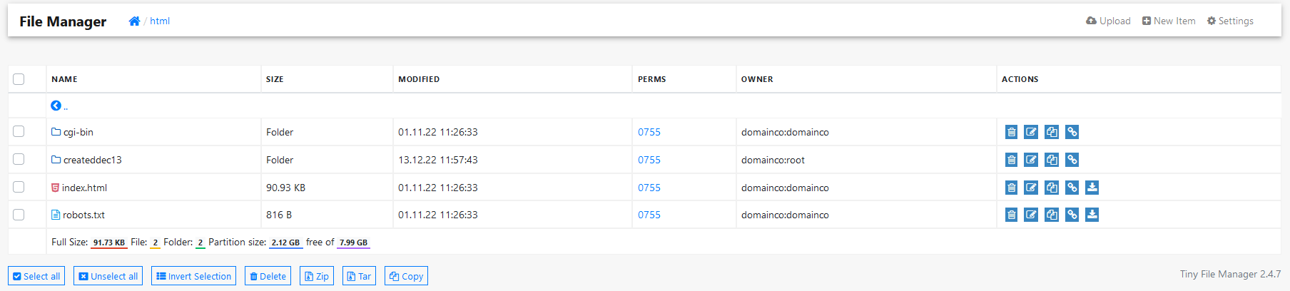 fileman file list