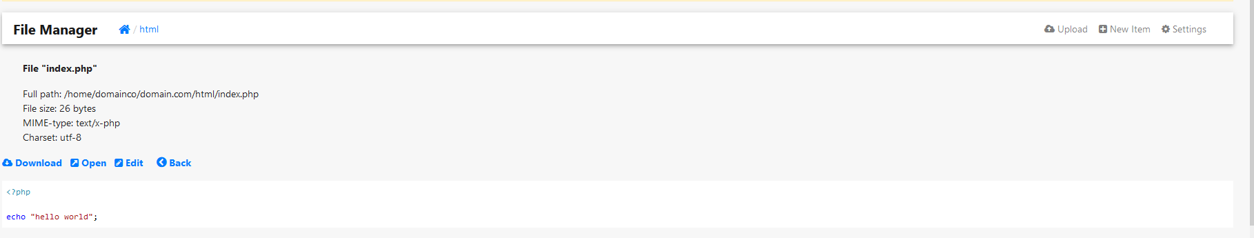 index.php file