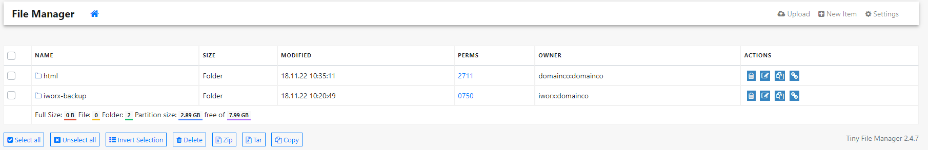 fileman main page