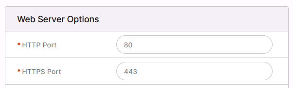Apache ports