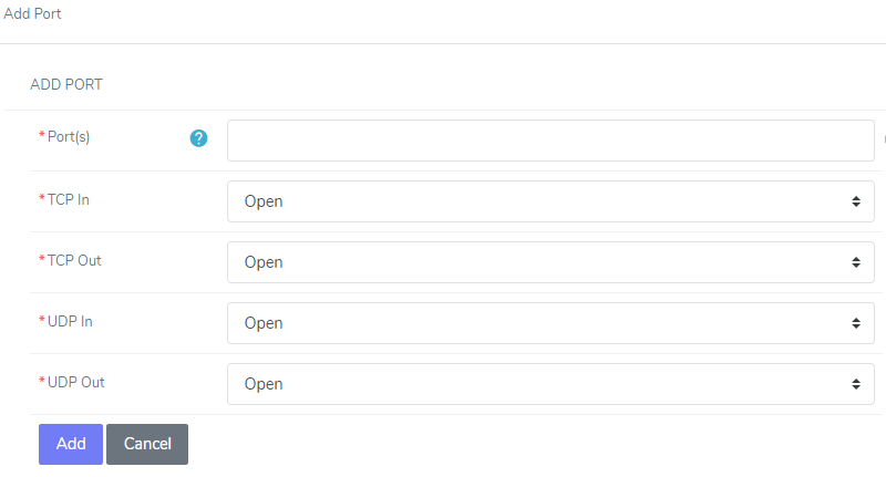 firewall add alt port