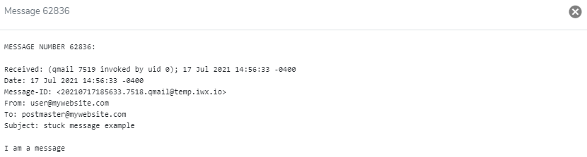 message details