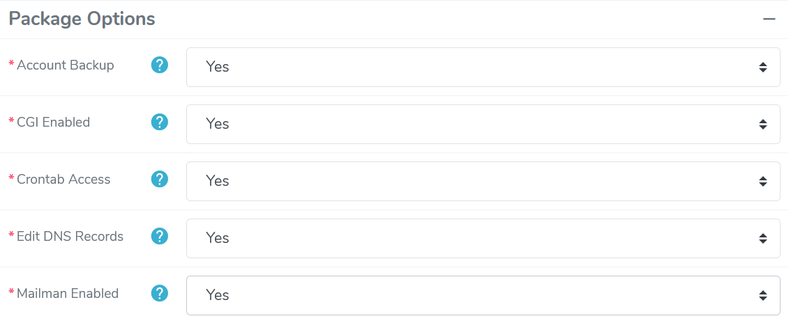 SiteWorx account manage form