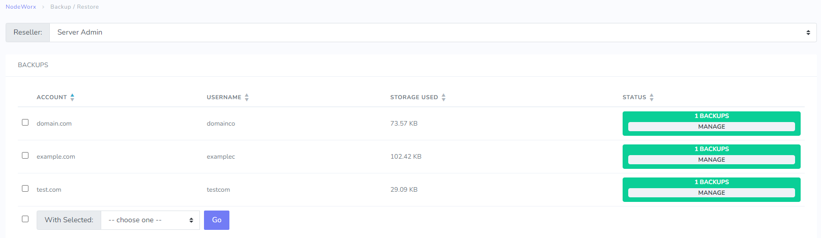 nodeworx backup page