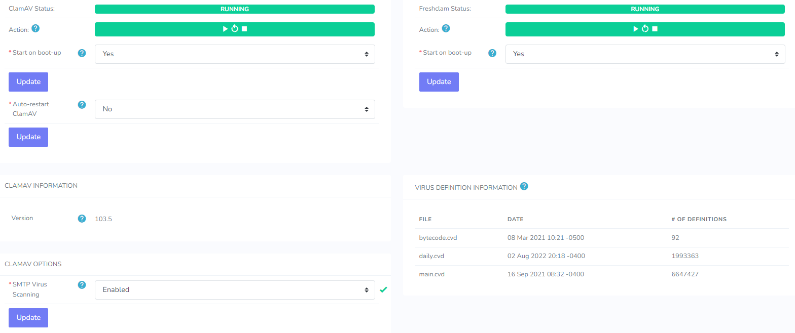 virus filtering page