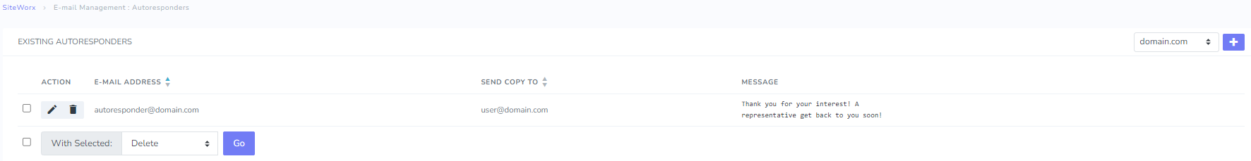 autoresponder page