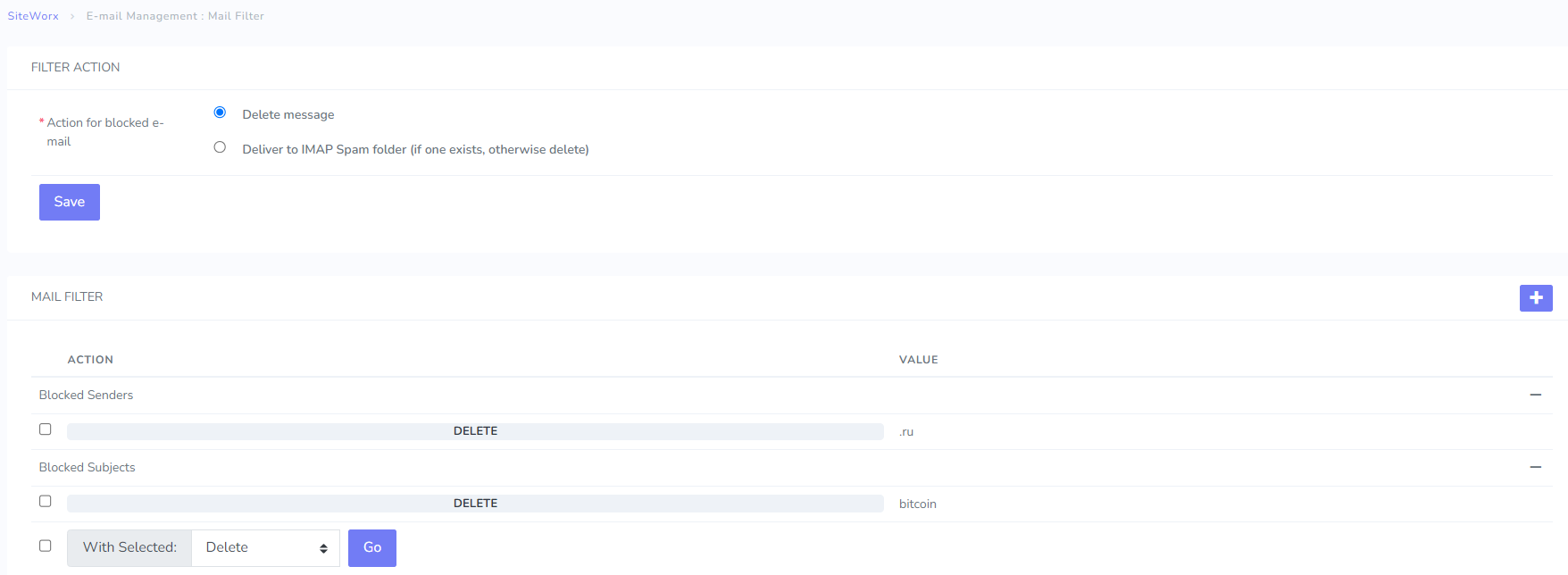 filter page