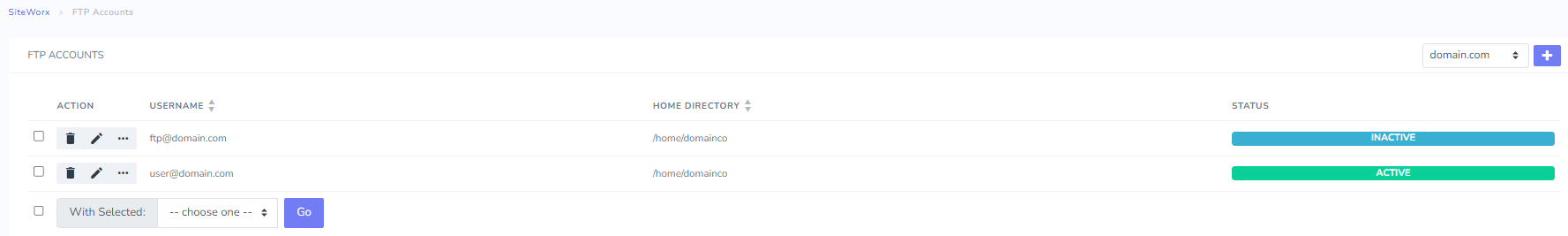 ftp accounts