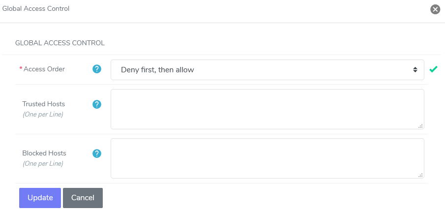 siteworx htaccess global access form