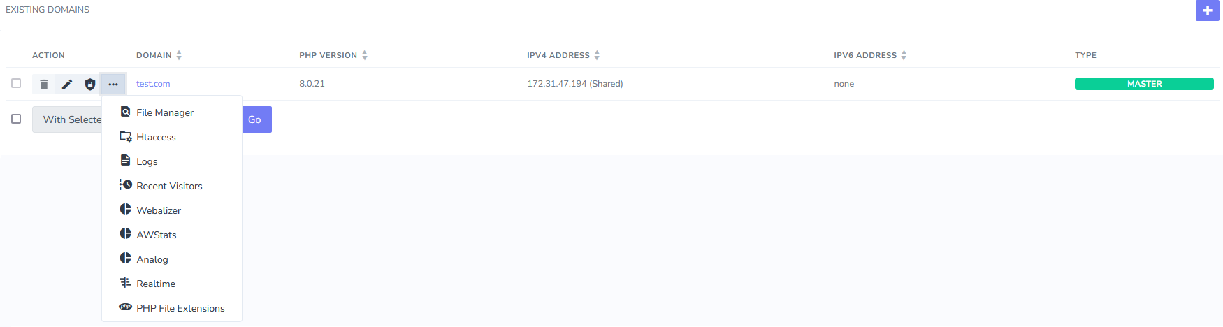 php extentions select dropdown