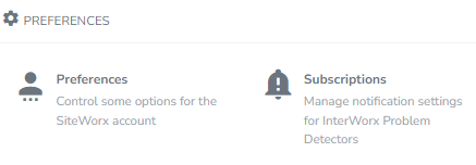 preferences home page