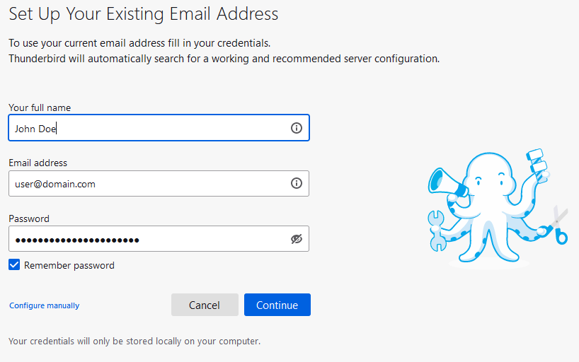 thunderbird add account page