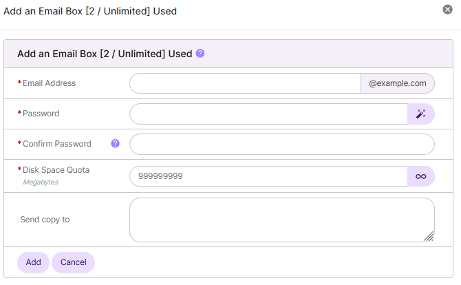 siteworx add email form