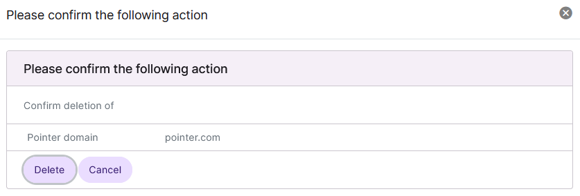 siteworx delete pointer form
